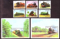 Preview: St.Vincent und Grenadinen  1998  22 W. + 2 Bl.  2 KLB  **  Lokomotiven