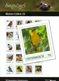 Preview: Österreich  2013  20 Werte  **  KLB  Singvögel  (Mappe)