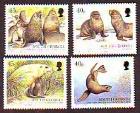 Südgeorgien  2002  4 Werte  **  Kerguelenseebär