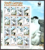 Südgeorgien  2008  16 Werte  **  KLB  Kehlstreifpinguine  WWF