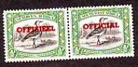 Südwestafrika  1951  2 Werte  **  ZD  Riesentrappe