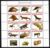 Surinam  2007  12 Werte  **  ZD  Reptilien und Amphibien