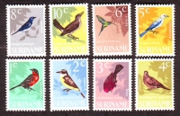 Surinam  1966  8 Werte  **  Heimische Vögel