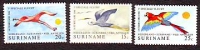 Surinam  1971  3 Werte  **  Reiher / Flamingo / Papagei