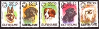 Surinam  1976  5 Werte  **  Hunderassen