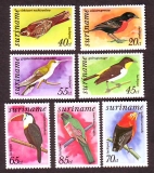 Surinam  1977  7 Werte  **  Heimische Vögel  FM 2