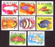 Surinam  1977  8 Werte  **  Tropenfische 2