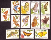 Surinam  1983  12 Werte  **  Schmetterlinge