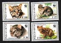 Surinam  1995  4 Werte  **  Kleinkatze  WWF