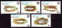 Swaziland  1980  5 Werte  **  Flußfische