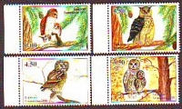 Tadschikistan  2019  4 Werte  **  Eulen