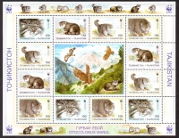 Tadschikistan  1996  12 Werte  **  KLB  Manul  WWF