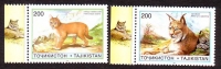 Tadschikistan  1996  2 Werte  **  Nordluchs / Rohrkatze