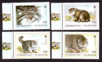 Tadschikistan  1996  4 Werte  **  Manul  WWF