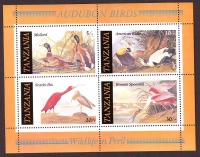 Tansania  1986  1 Block  **  Vögel - Audubon