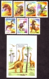 Tansania  1994  7 W. + 1 Bl.  **  Prähistorische Tiere