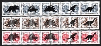 Tartastan  1992  30 Werte  **  3 ZD  AD Prähistorische Tiere