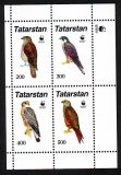 Tatarstan  1996  4 Werte  **  KLB  Greifvögel  WWF