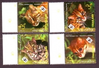 Thailand  2011  4 Werte  **  Kleinkatzen  WWF