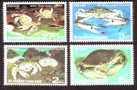 Thailand  1979  4 Werte  **  Krebstiere / Krabben