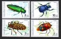Thailand  1989  4 Werte  **  Heimische Insekten