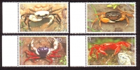 Thailand  1994  4 Werte  **  Heimische Süßwasserkrabben