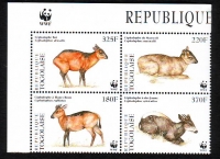 Togo  1996  4 Werte  **  ZD  Rotflankenducker  WWF