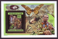 Tschad  2013  1 Block  **  Golddruck  Insekten / Falter