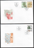 Tschechische Republik  1993  3 Werte auf 2 FDC  Bäume