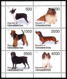 Turkmenistan  1998  6 Werte  **  KLB  Hunde