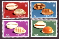Tuvalu  1980  4 Werte  **  Kauri-Schnecken