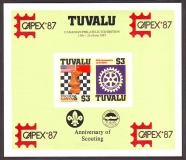 Tuvalu  1986  1 Block  **  B  Schach und Rotary