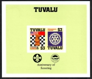 Tuvalu  1986  1 Block  **  B  Schach und Rotary