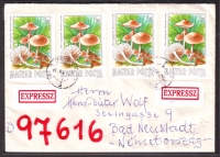 Ungarn  1996  1 Expressbrief mit Pilzfrankatur  (01)