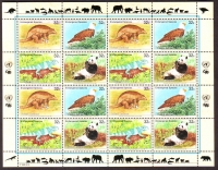 U N O - New York  1995  16 Werte  **  KLB  Gefährdete Tierarten 3