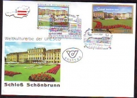 U N O - Wien / Österreich  1999  2 Werte auf  1 FDC  Schloss Schönbrun