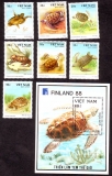 Vietnam  1989  7 W. + 1 Bl.  **  Wasserschildkröten