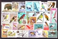 Vögel  Nr. 18  30 Werte  gestempelt  alle Welt