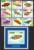 Kongo - Zaire  1978  9 W. + 1 Bl.  **  Fische