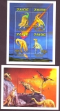 Kongo - Zaire  1996  4 W. + 1 Bl.  **  Prähistorische Tiere