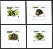 Kongo - Zaire  1997  4 Blöcke  **  Bonobo  WWF