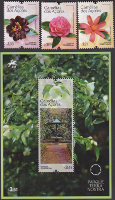 Portugal - Azoren  2025  3 W. + 1 Bl.  **  Kamelien