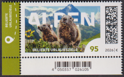 Bundesrepublik Deutschland  2026  1 Wert  **  Alpenmurmeltiere
