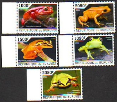 Burundi  2022  5 Werte  **  Frösche