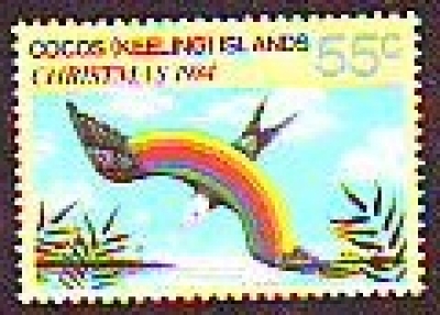 Kokos - Inseln  1984  1 Wert  **  Vogel