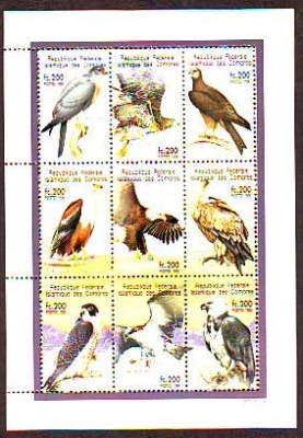 Komoren  1998  9 Werte  **  KLB  Greifvögel