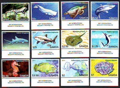 Samoa  2014  12 Werte  **  FM  Heimische Meerestiere