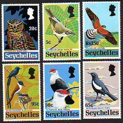Seychellen  1972  6 Werte  **  Seltene Vögel