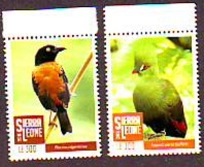 Sierra Leone  2016  2 Werte  **  Vögel
