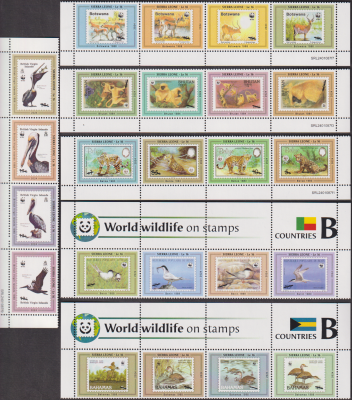 Sierra Leone  2024  24 Werte  **  6 ZD  Gefährdete Tierarten WWF